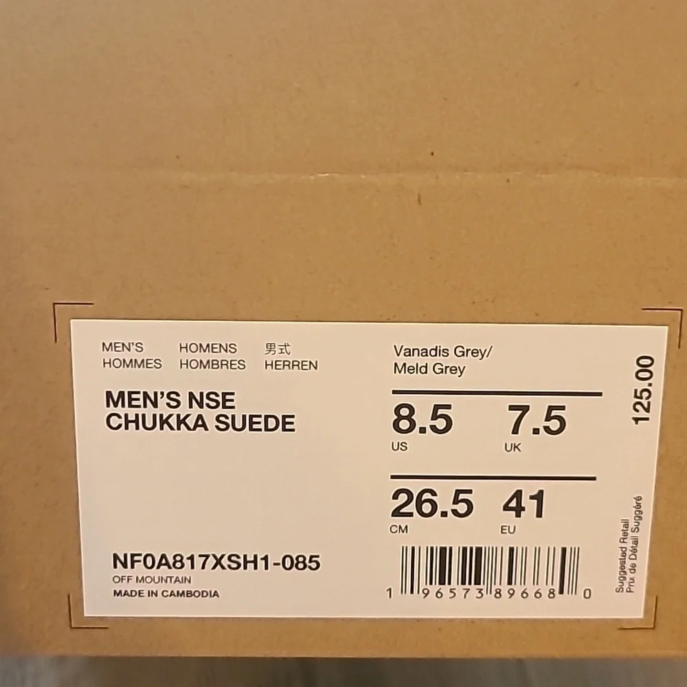 The North Face Men's NSE Chukka Suede Boots Size 8.5